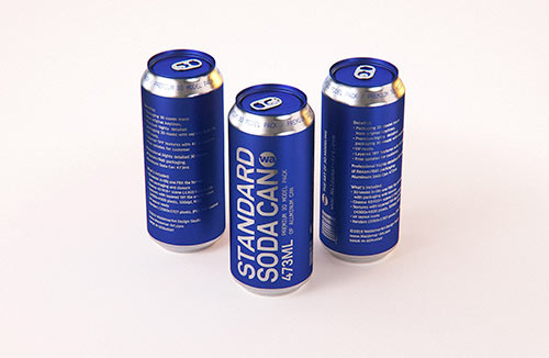 Packaging 3D model of the Metal can 120g for canned food with pull tab