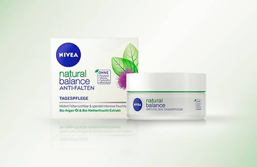 NIVEA NATURAL BALANCE ANTI-FALTEN TAGESPFLEGE - Packaging 3D Visualization