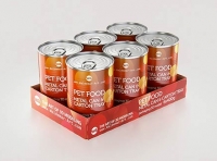 6x Carton Pack for Pet Food Metal Can 400g packaging 3D model