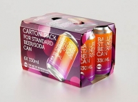 6x Carton Pack for Standard Beer/Soda Can 330ml packaging 3D model