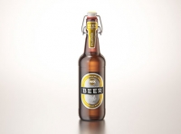 Beer glass bottle 500ml with Swing Top closure packaging 3D model