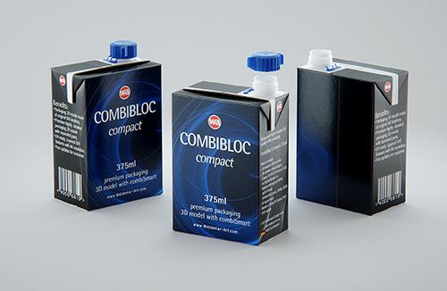 SIG combiBloc Compact 375ml with combiSmart closure packaging 3D model
