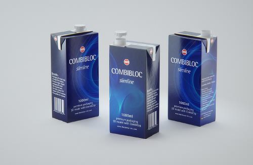 SIG Combibloc Slimline 1000ml with combiCap Packaging 3D model