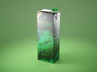Tetra Brik Slim 1500ml with tethered cap HeliCap23 Pro carton packaging 3d model