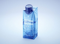 Premium packaging 3d model of Tetra Pack Prisma EDGE 250ml with tethered cap DreamCap 26 Pro