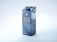 Tetra Pak Brik Edge 1000ml with LightWing 30 premium carton packaging 3D model