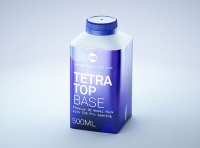 Tetra Top Base 500ml with tethered cap C38Pro premium carton packaging 3d model