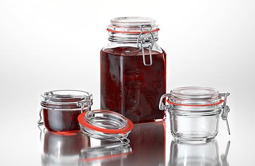 Clip-Clap - packaging 3d model of glass jars for various products