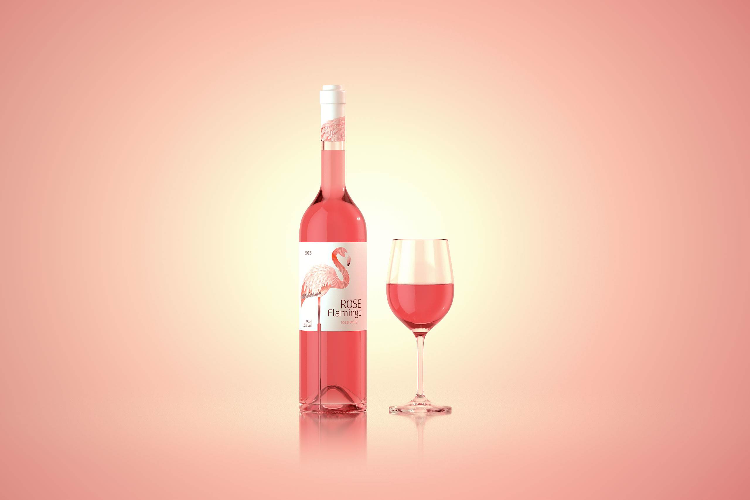 Rose Flamingo - Rose Wine Design